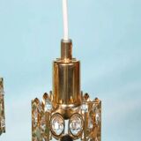Vintage Palwa suspensions in brass & crystal