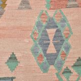 5x8 Vintage Samon Pink & Light Grey Vintage Oushak Area Rug, 161x255 cm