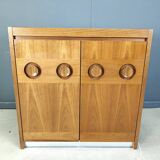 Meuble bar brutaliste vintage des années 1970