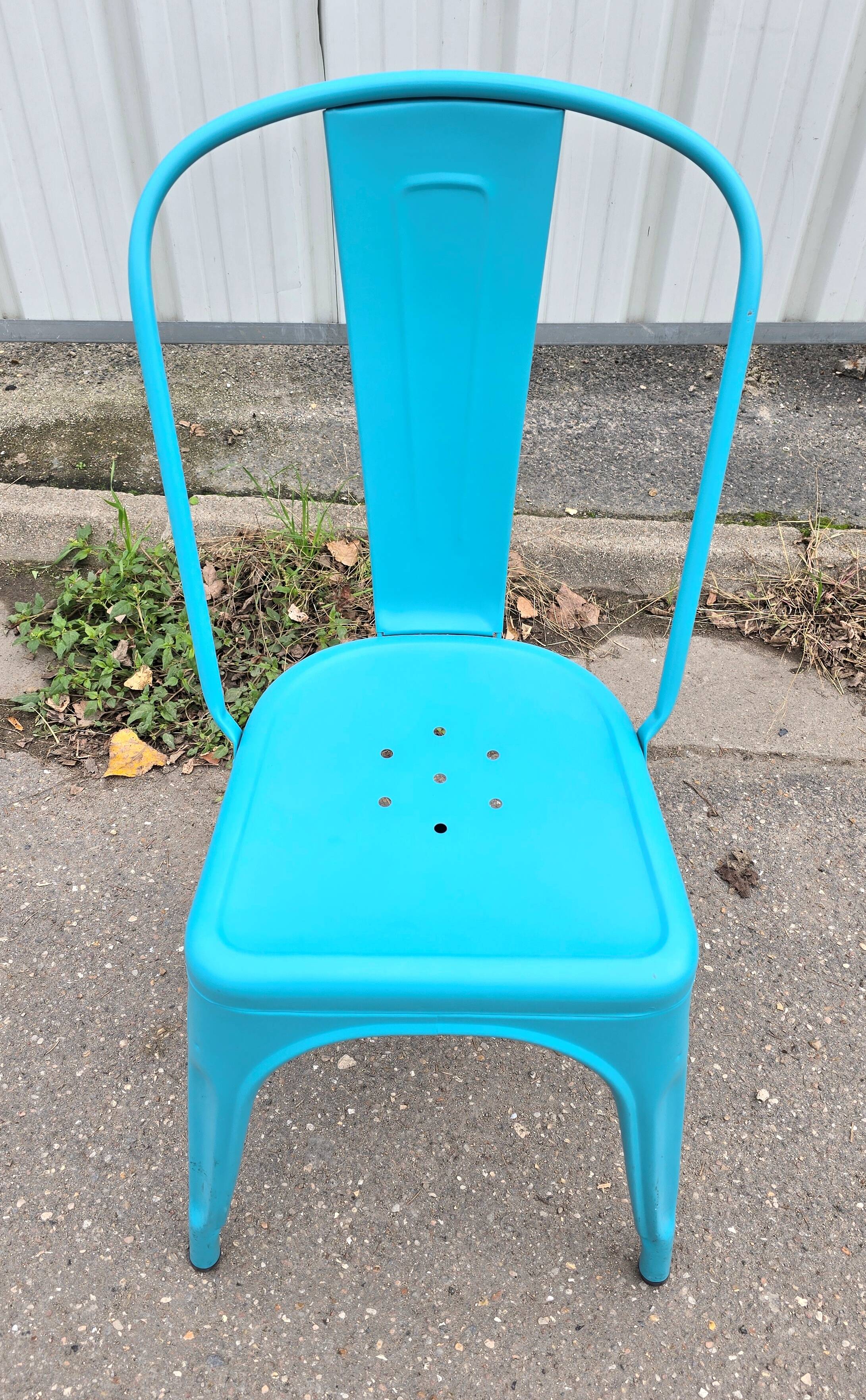 Set of 6 Tolix garden chairs