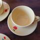 Hand-painted earthenware tea set – red apple motif