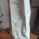 Large vase "Kami" style, matte white with crumpled paper effect.