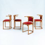 Art Nouveau Dining Chairs by Josef Hoffmann Fledermaus, Austria, 1900s, Set of 4