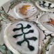 Set of oyster plates MBFA Pornic model Penerff, 1960s-70s.