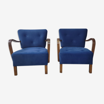 Pair of armchairs H 237, design J. Halabala, UP Závody,Czechoslovakia,1950s.