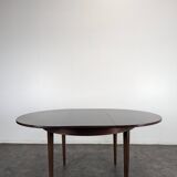Table scandinave en palissandre avec allonge