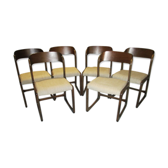Suite 6 chairs sled Baumann 1970