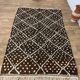 Traditional Berber rug dyed with walnut 240 x 150 cm