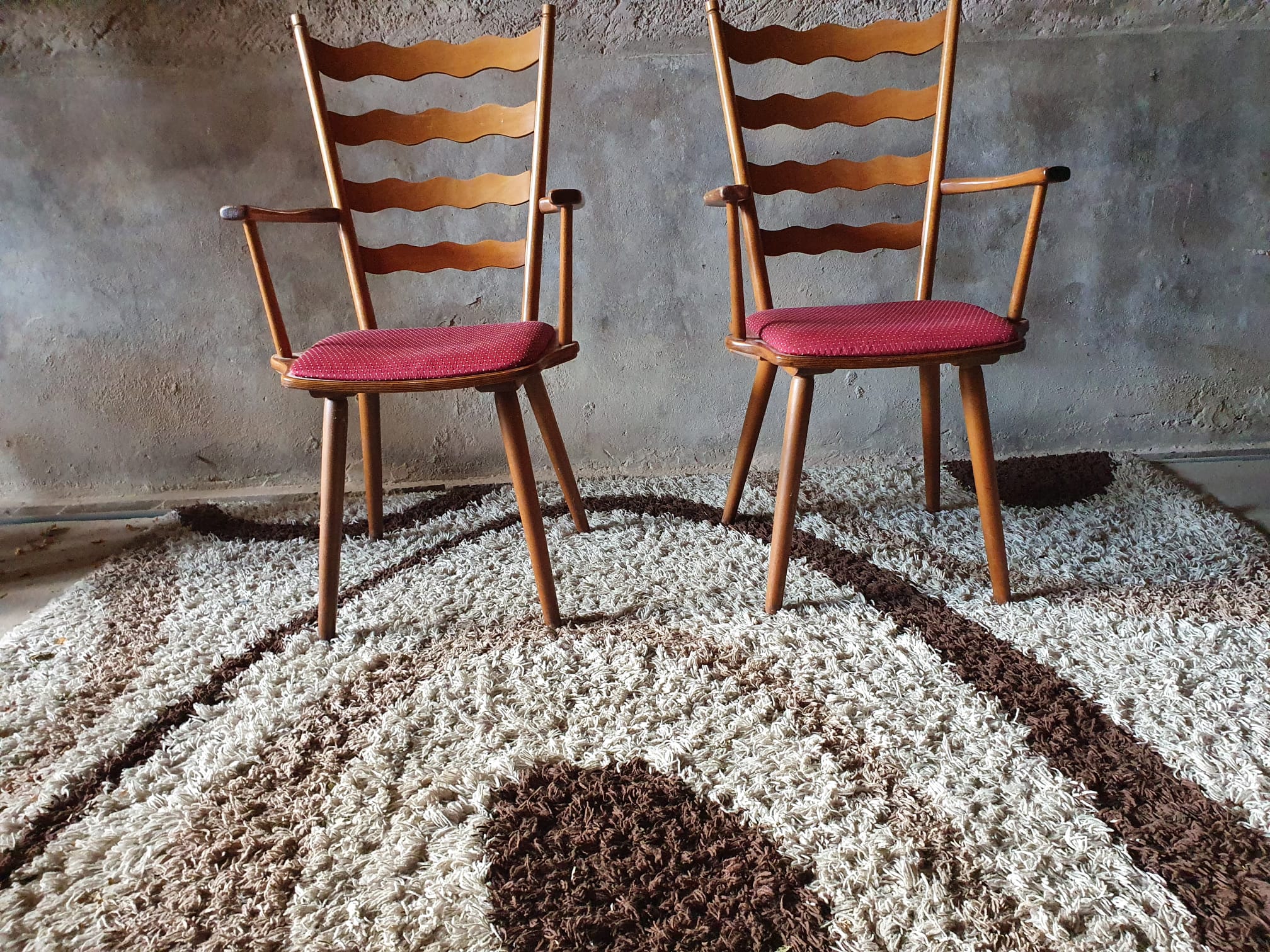 Paire de chaise style "Moustache" vintage