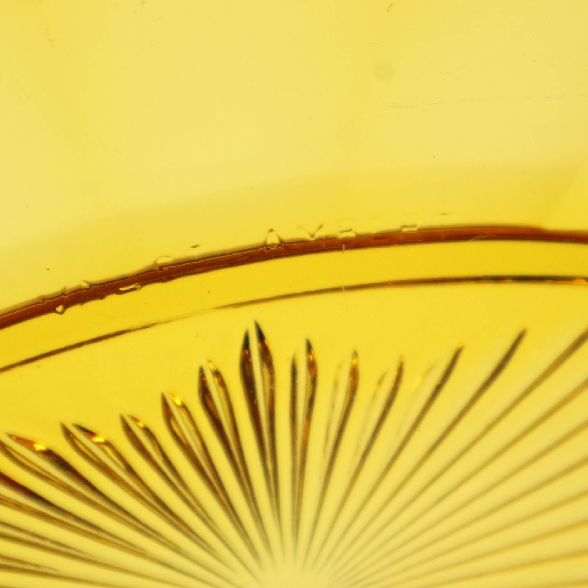 Val Saint Lambert Fruit bowl Amber Luxval Art Deco 1935