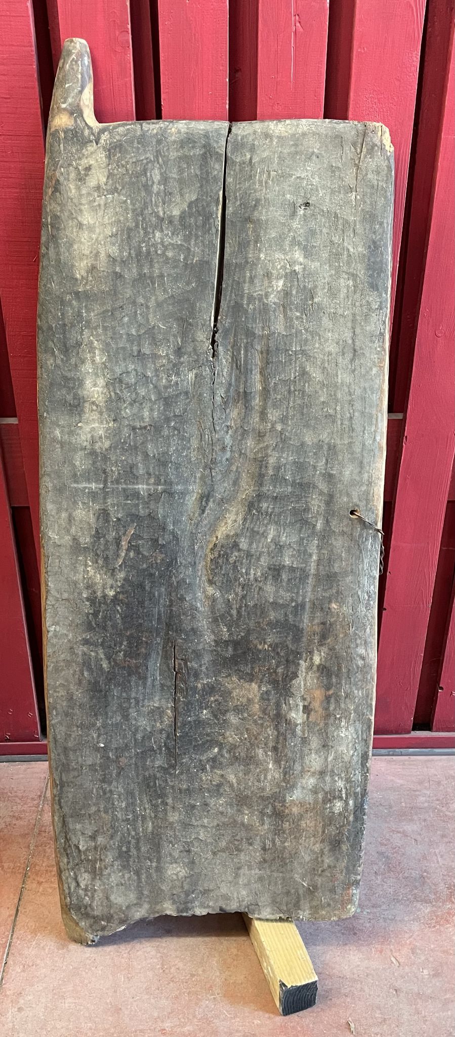 Ancient eroded wooden Tsonga Gate from the late nineteenth century, from the KwaZulu/Natal region
