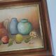 Cadre peinture nature morte signée vintage