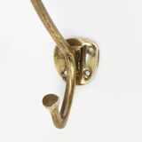 Set of 4 Adolf Loos brass art nouveau wall hooks, Vienna, Austria ca. 1910