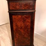 Louis Philippe bedside in walnut magnifying glass veneer