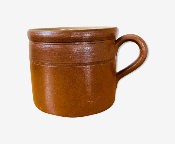 Pot à en grès à anse
