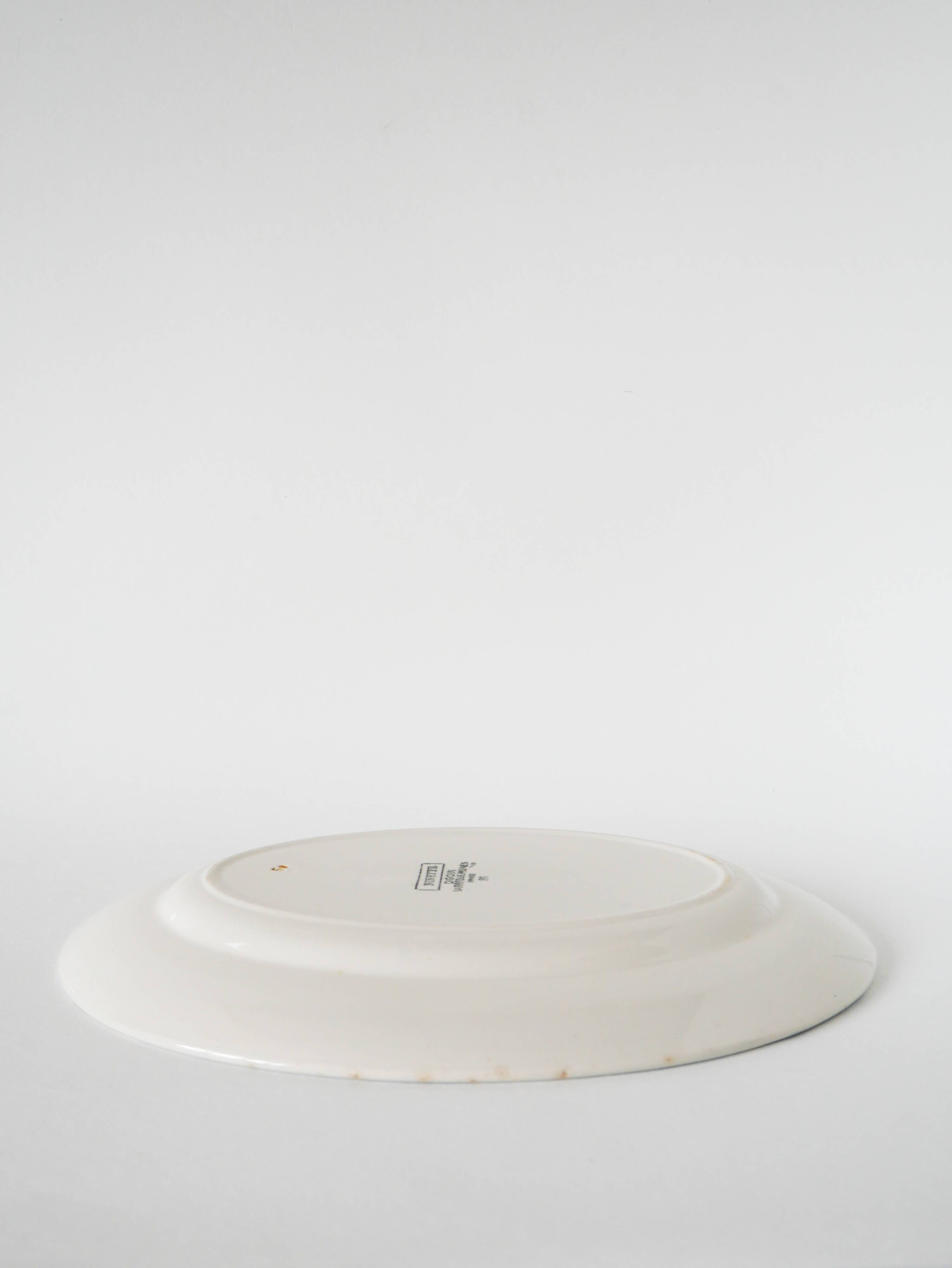 Digoin Sarreguemines oval dish, Ninette model, 1950