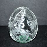 Fabergé egg in crystal engraved "butterfly" faberge modern russia 6.5cm