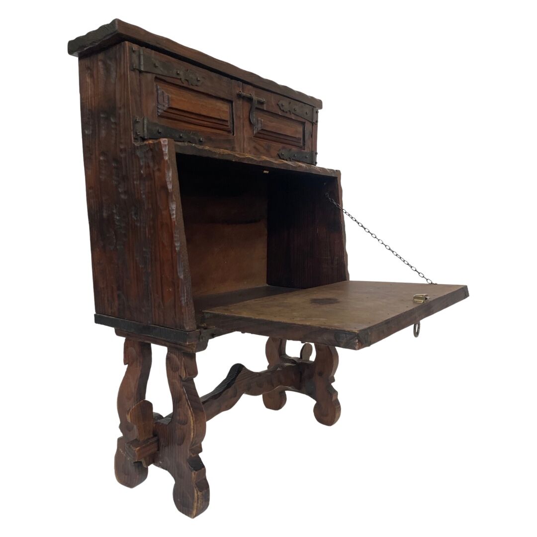 Vintage brutalist spanish wall cabinet cupboard design