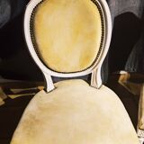 Set of two modern Louis XVI style medallion chairs