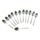 Set of 12 silver-plated mocha spoons