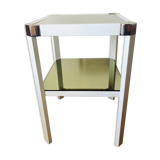 Side table green mirror trays