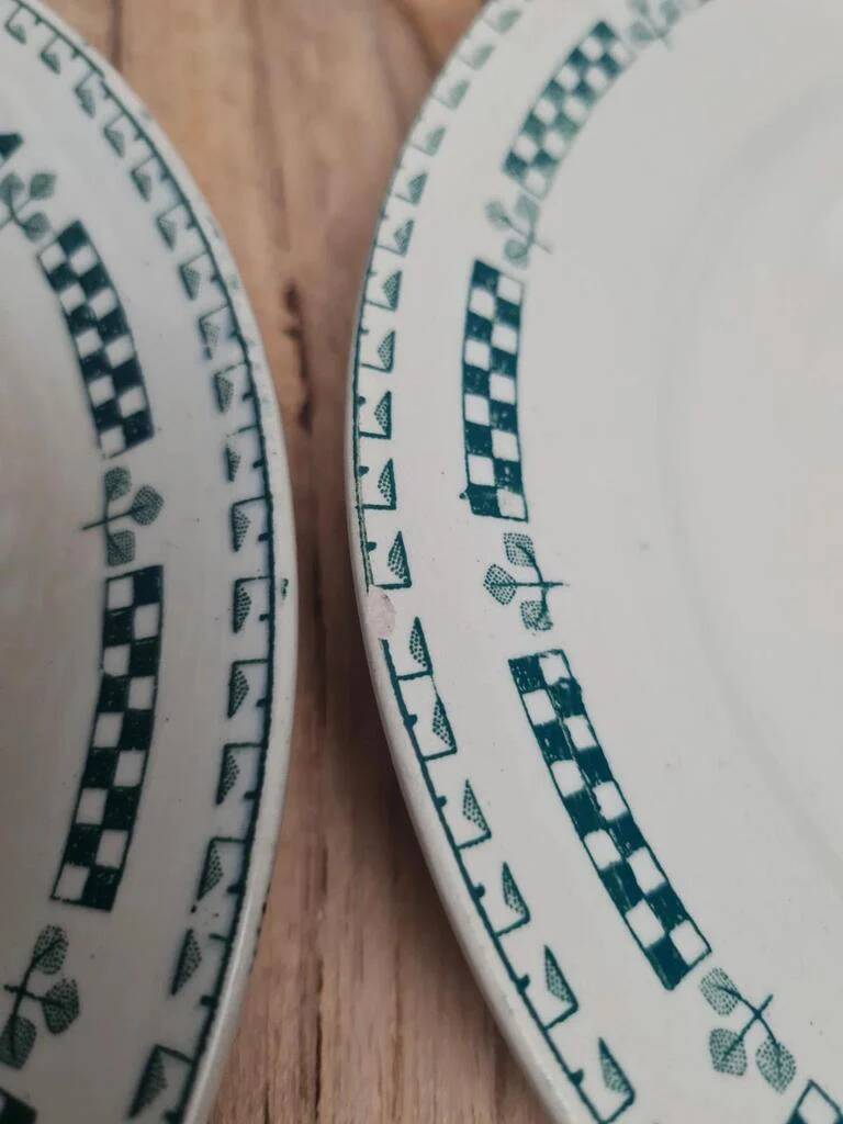 Set of 5 ironstone plates Gien model Sophia 💚