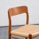 Lot de six chaise moeller, denmark, modèle 75, denmark