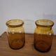 Amber glass vases