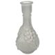 Vintage 1950s French Frosted Glass Decanter - Embossed Grapevine