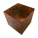 Cube, side table, sofa end, elm magnifying glass bedside table