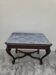Table à gibier style Louis XV en chêne massif et marbre richement déco