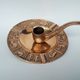 Ashtray and bronze candle holder with the 12 astrological signs of the zodiac
