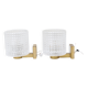 Carl Fagerlund for Orrefors Pair of wall lights in brass and glass Sweden 1960
