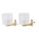 Carl Fagerlund for Orrefors Pair of wall lights in brass and glass Sweden 1960
