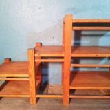 Etagère sur pied "pin" 1970s