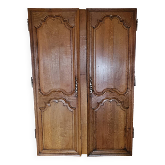 Paire de portes en chêne XIXème