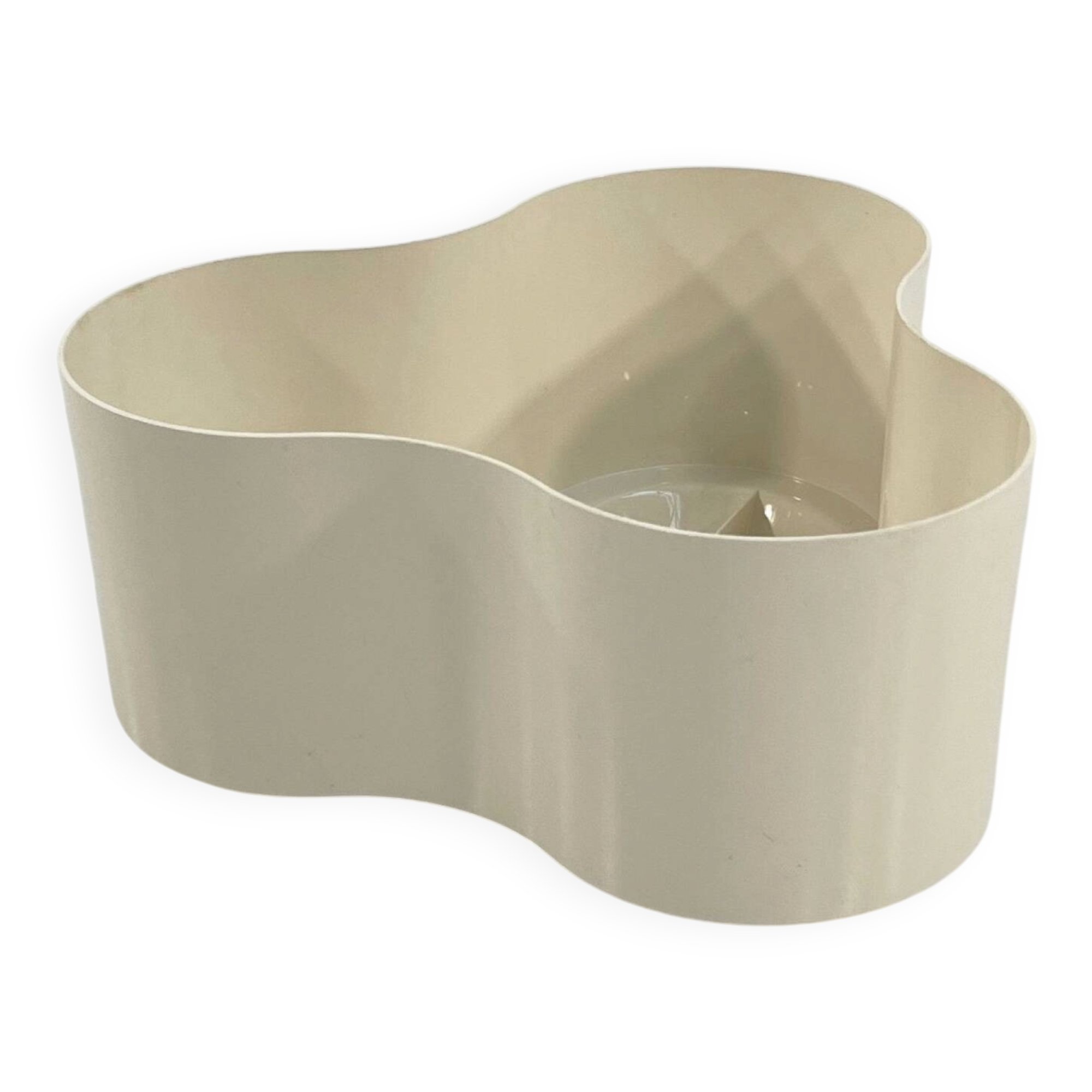 Wavy Planter La Fiorera White by Valenti, 1970s