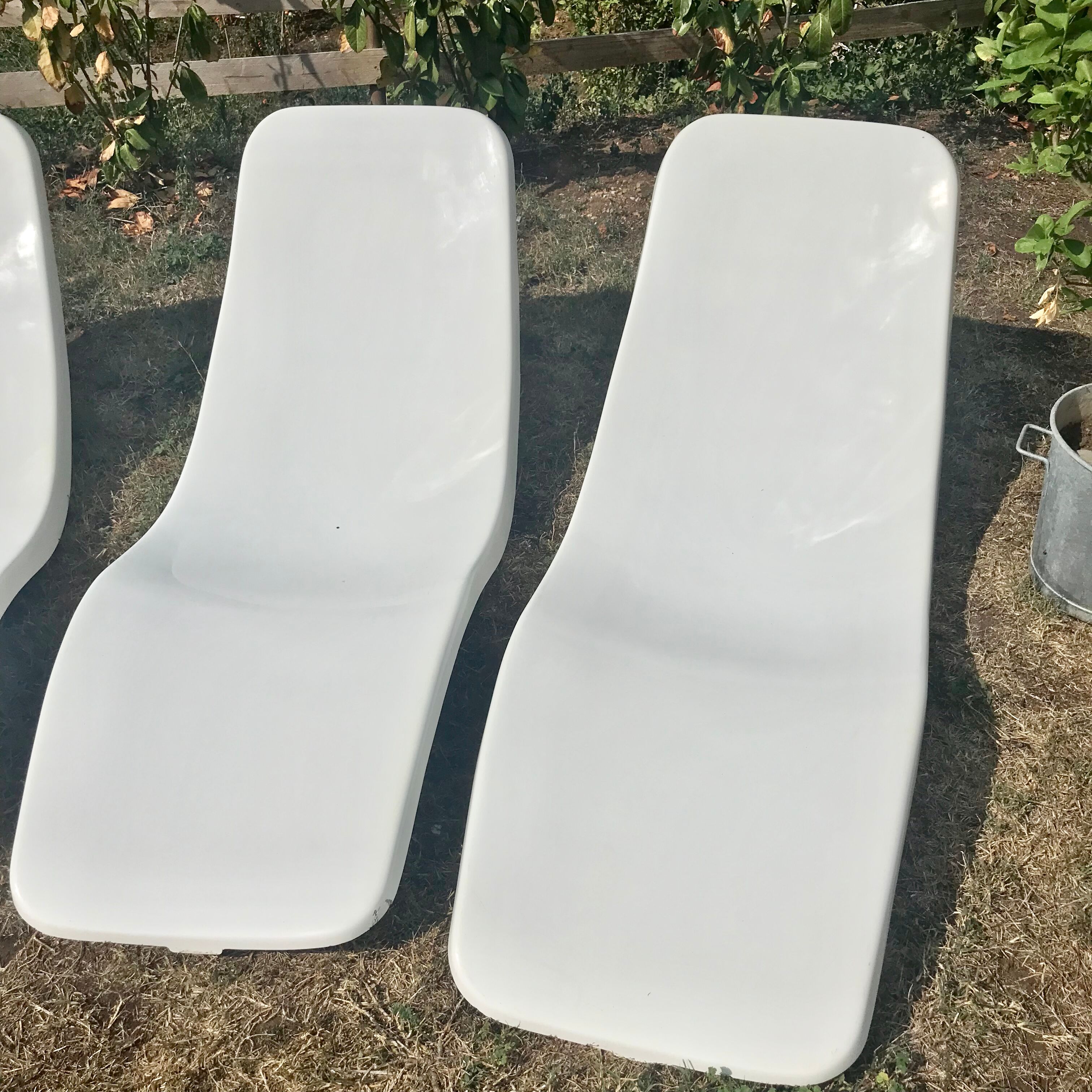 4 Long chairs Charles Zublena Circa 1965