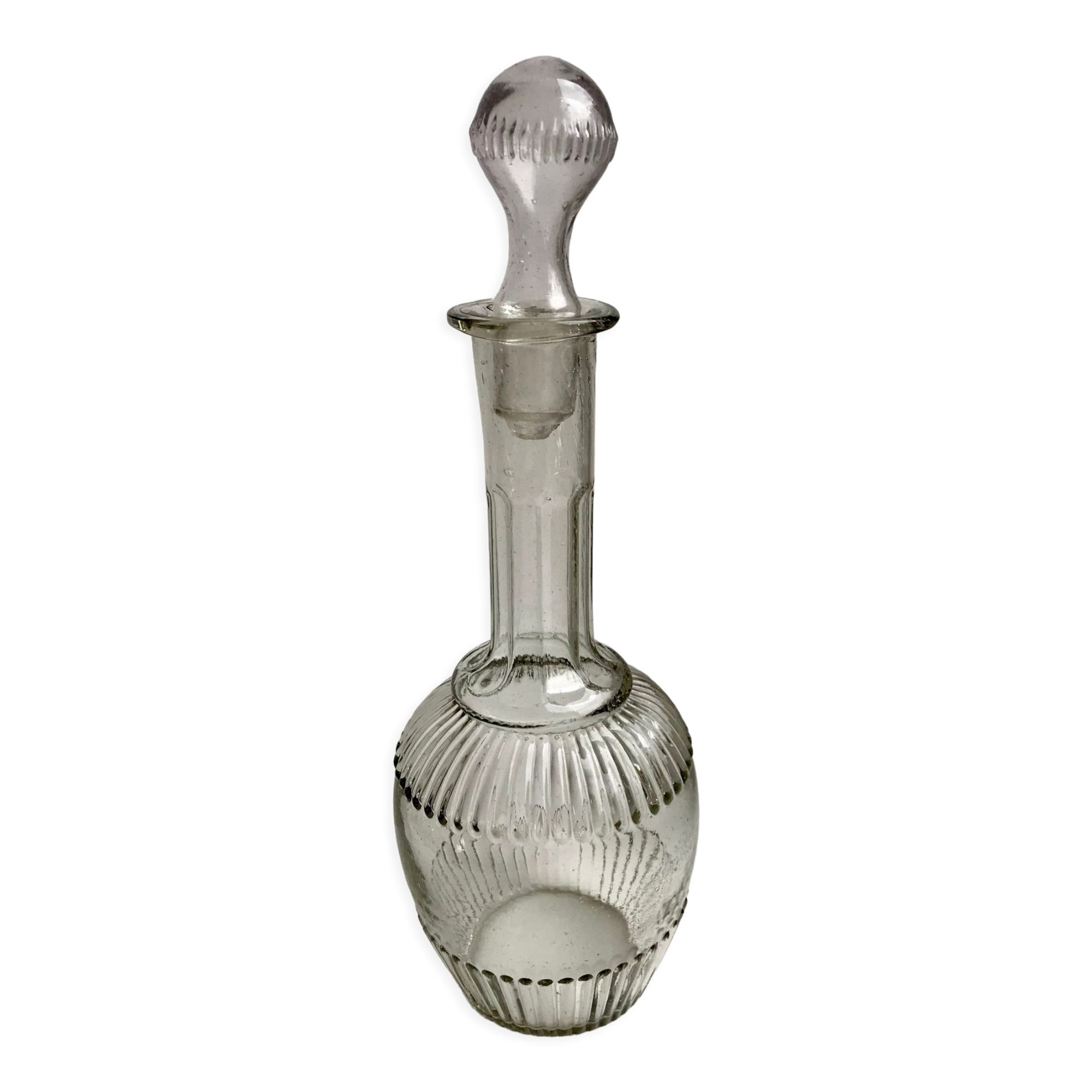 50s molded glass decanter