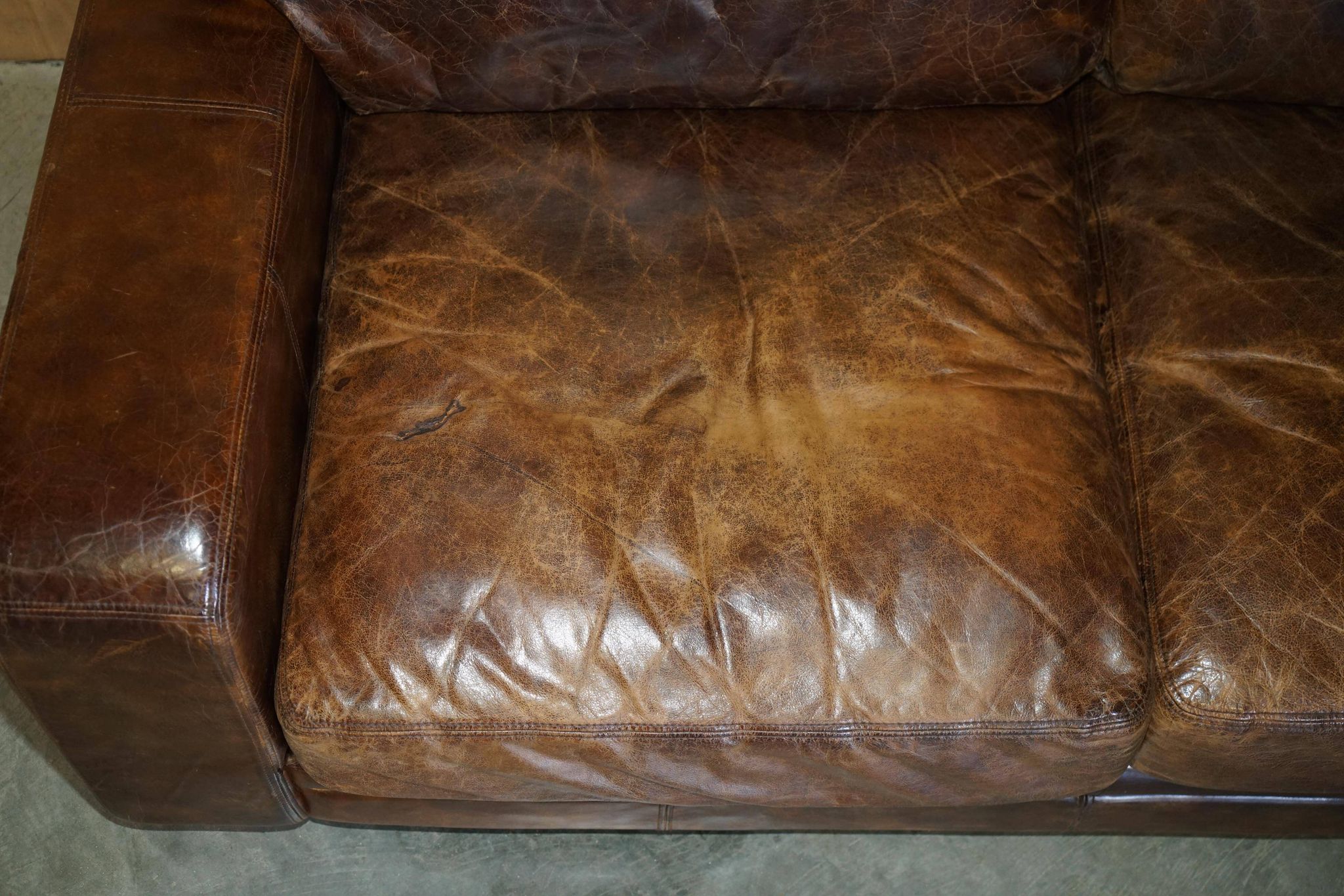 Halo Soho Heritage Leather Biker Sofa by Timothy Oulton