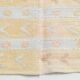 Soft Beige & Mustard Yellow Striped Wool Kilim Rug, 155x396