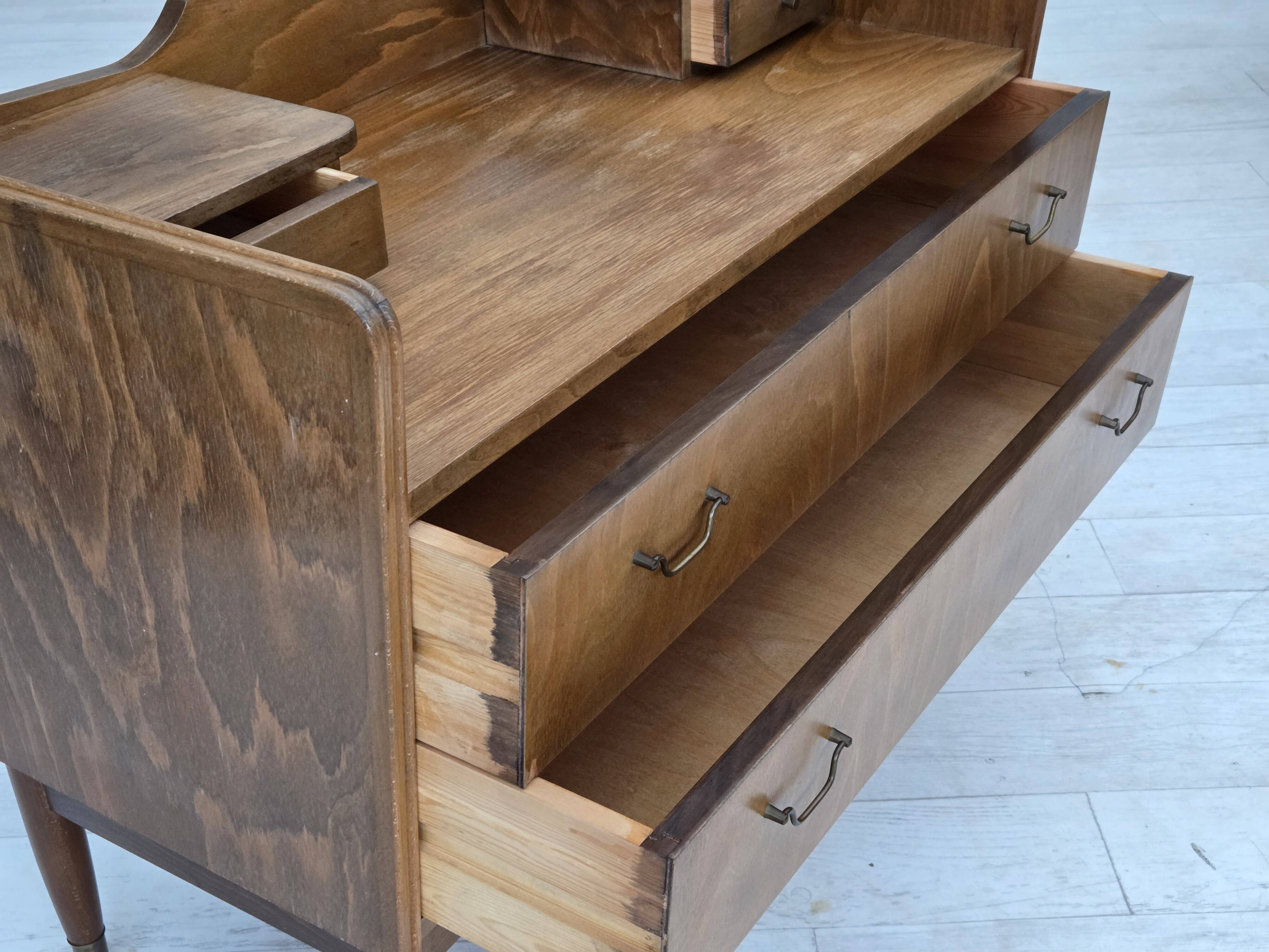 1970s, Danish chest of drawers, beech wood.