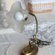 Lampe vintage en métal doré - Abat-jour tulipe