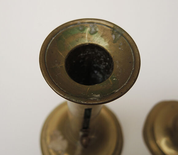 Set of 6 brass candlesticks