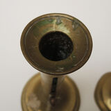 Set of 6 brass candlesticks