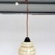 Set of 2 vintage ceiling lamps with golden lines, 1960s