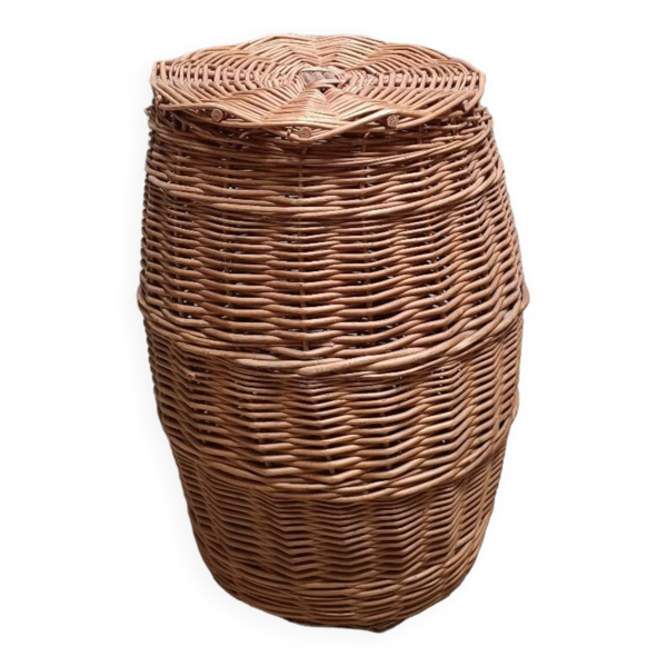 Corbeille panière en osier rotin vintage — Beyit