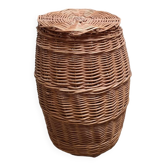 Corbeille panière en osier rotin vintage