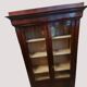 Antique mahogany veneer display cabinet from the 19th century - Louis Philippe style
