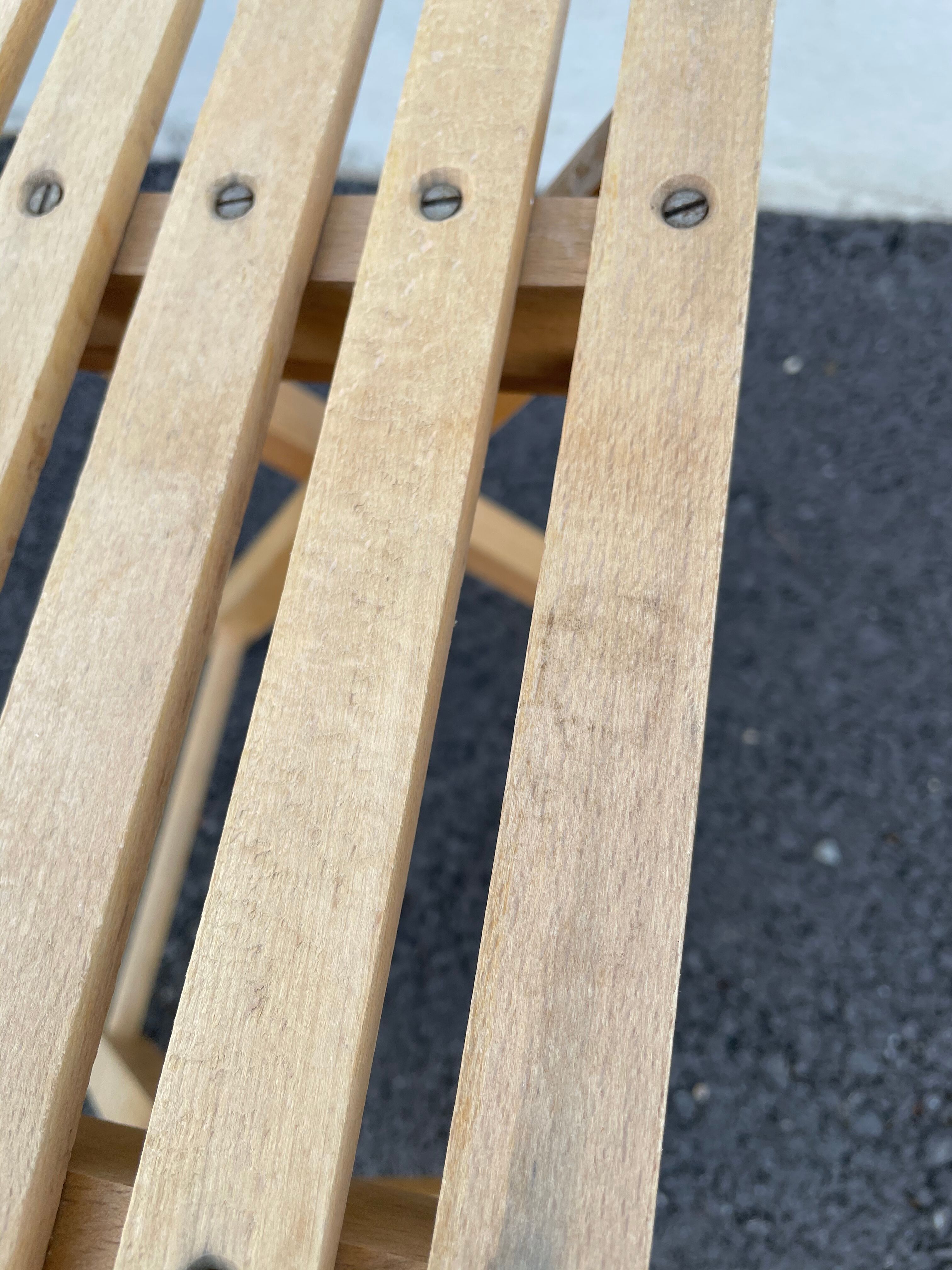 Vintage wooden folding stool
